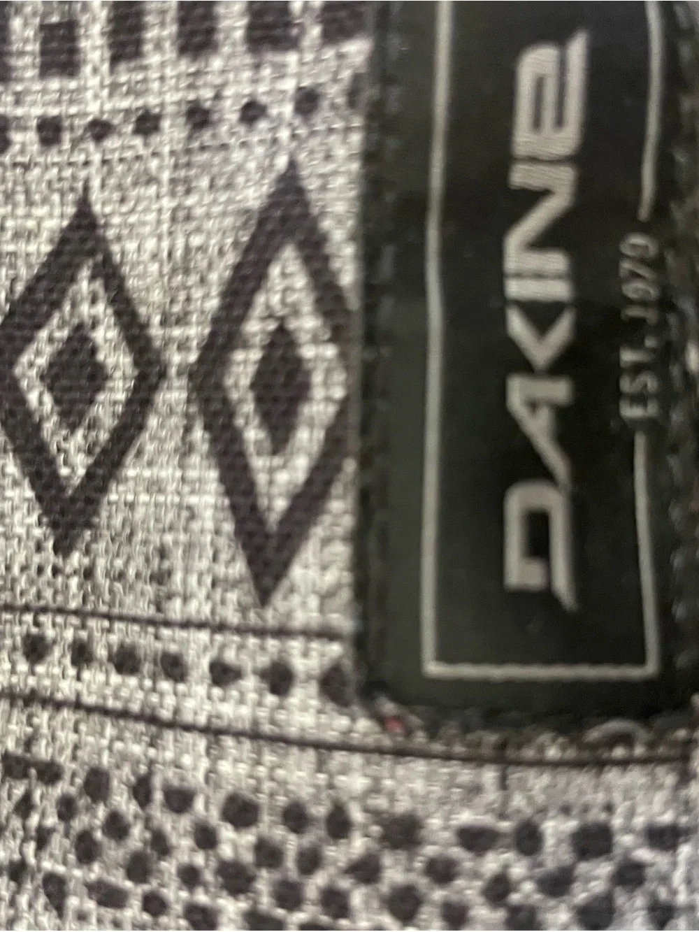 Dakine Gray Patterned Crossbody Messenger Bag with Black Strap
